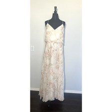Jenny Yoo Maxi Dress 16 in Watercolor Garden Blush Wedding Guest Party