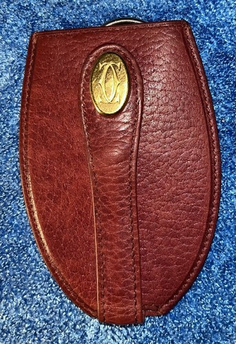 Cartier Must de Cartier bordeaux leather key case EUC