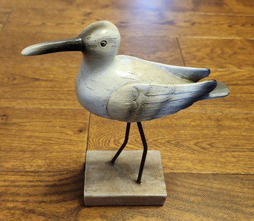 Retro Resin and Metal Made Seaside Bird Sculpture Nautical Decor Home Decor 