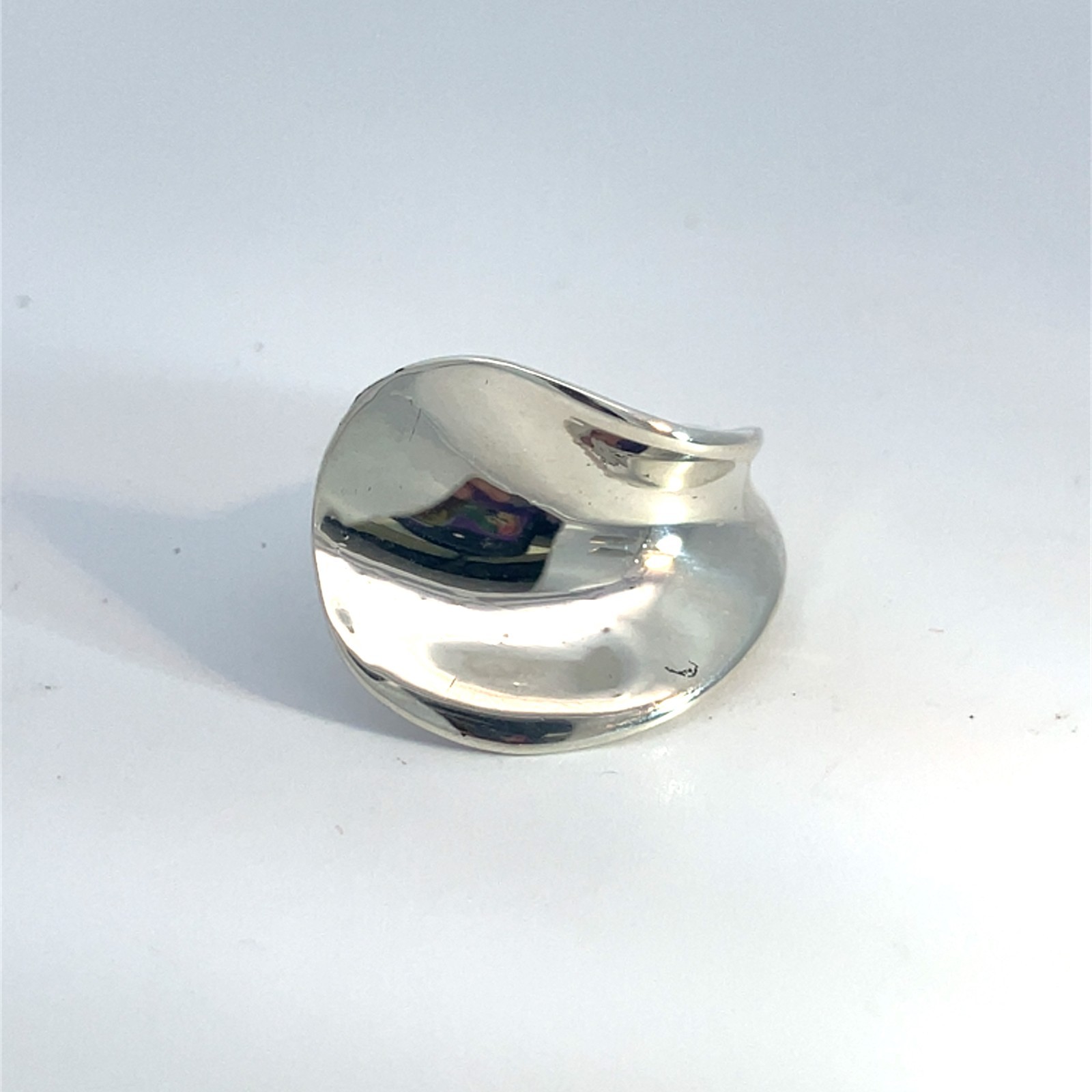 Sterling Silver Concave Design Ring - image 1