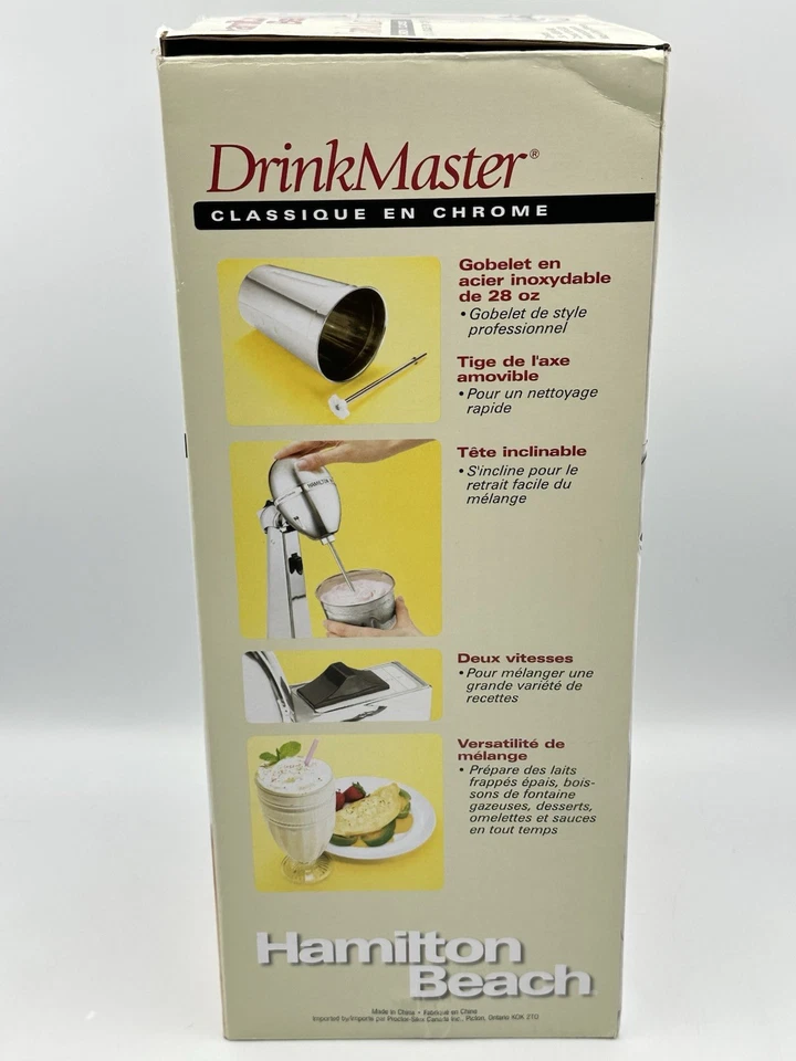 Hamilton Beach 730C DrinkMaster Cromo Clásico - ¡Nuevo de Lote Antiguo! Shakes Malts & More! Foto 3 de 3