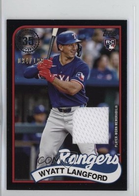 2024 Update 1989 Topps Baseball Relics Black /199 Wyatt Langford Rookie RC 1dz7