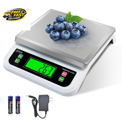 Large Digital Kitchen Scale 40Kg/88Lbs Commercial Food Scale with Tare and PCS