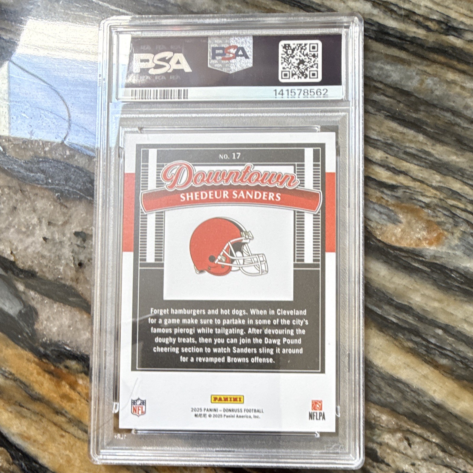 Panini Donruss Downtown! Shedeur Sanders #17 RC PSA 10 Browns 2025 view 4