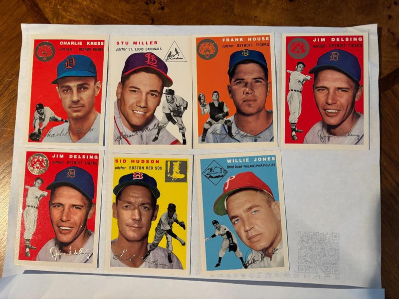 1994 Topps Archives 1954 Reprint Gold  Lot 7 Cards