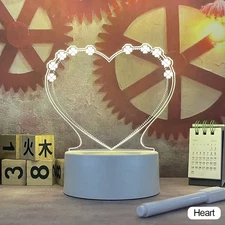 Note Board Creative Led Night Light USB Message Board Holiday Light with Pen Gif