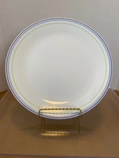 Corelle Moonglow Purple Blue Green Rim Dinner Plates -set of 4 - 10¼" EUC 