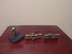 Corgi Diecast Military Aircraft Lot of 3  WWI  w/stand posts
