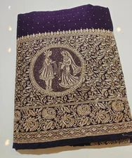 Silk Saree with Zari And Stone Work