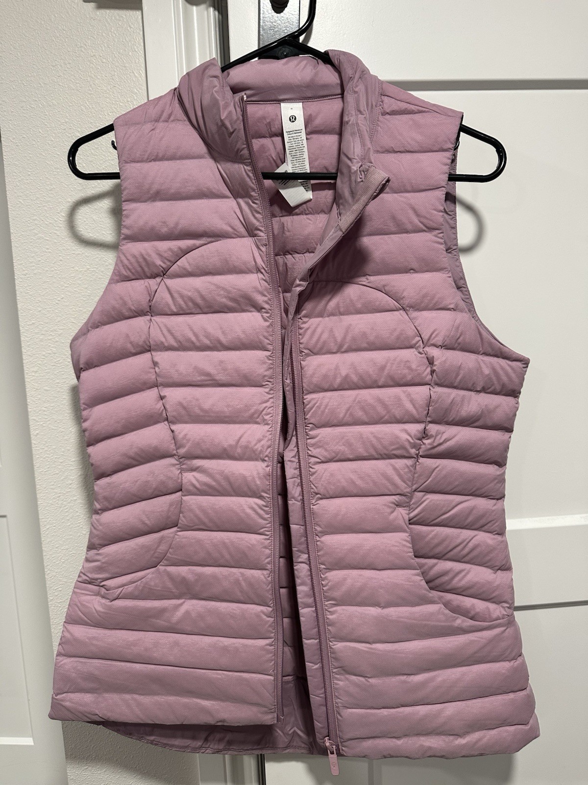 Lululemon Womens Jacket 4 Pink Goose Down Puffer Pack It Vest NEW
