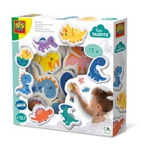 SES Creative 13214 Bath Dinos, أصفر, صغير