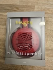 heyday Wireless Speaker 33ft Range Water Resistant Teal Cable Included Brand New