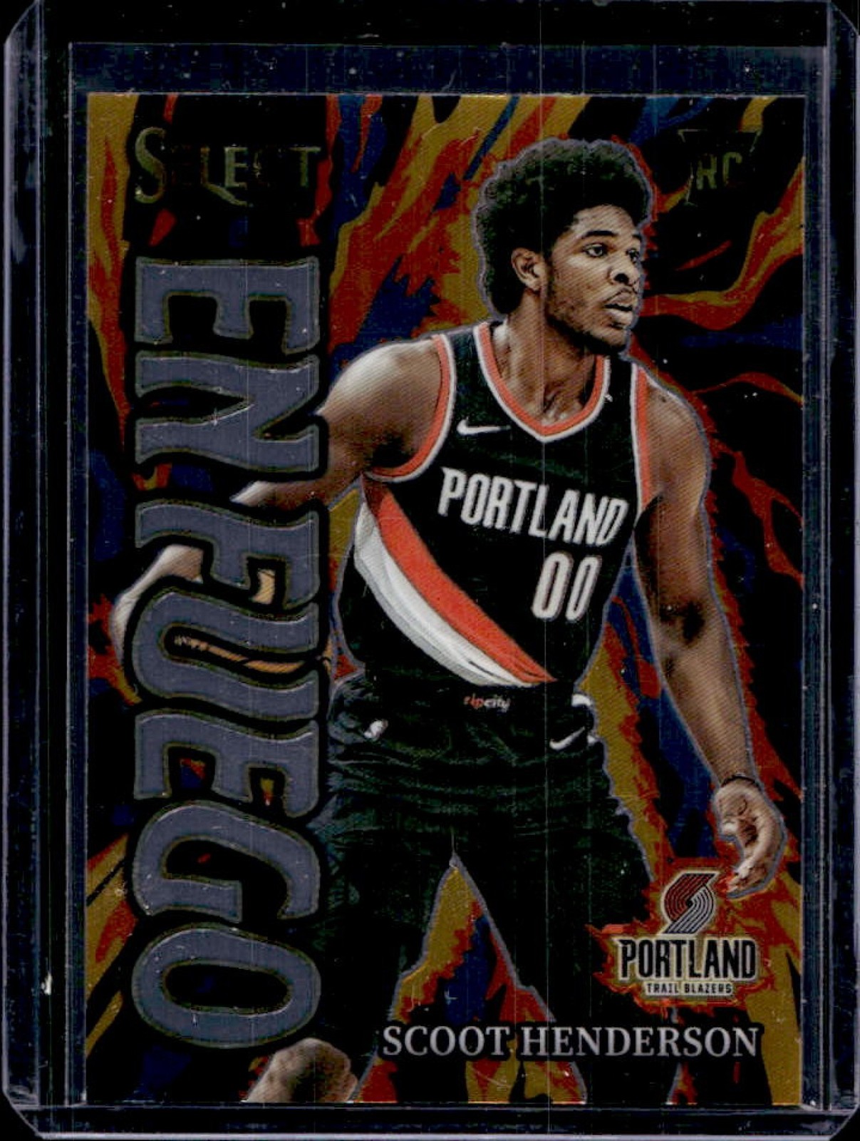 2023-24 Panini Select Scoot Henderson En Fuego Rookie RC #9 Trail Blazers