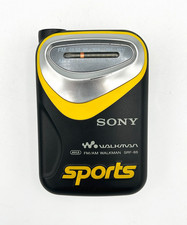 Sony Sports Walkman SRF-86 Portable Personal FM AM Radio Yellow Vintage WORKS