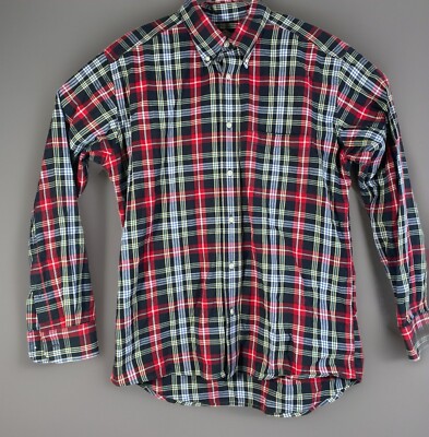 Bills Khakis Flannel Shirt Men Large Red Plaid  Lumberjack Cabin Gorpcore