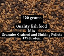 400g fish food Mix Sinking Pellets and Granules Grained Rich in protein 47 