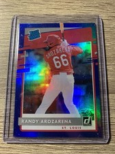 2020 Donruss Rated Rookie Holo Blue Foil RANDY AROZARENA Tampa Bay Rays