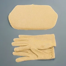 Vintage 1960’s Gold Metallic OneSnap Clutch Theatre Bag And Gloves With Box