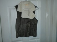 Anthropologie Lost April Faux Suede Vest Size Medium