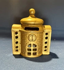 Antique Cast Iron Bank Building✨A C Williams Piggy Bank For Coins Ex. Condtion✨