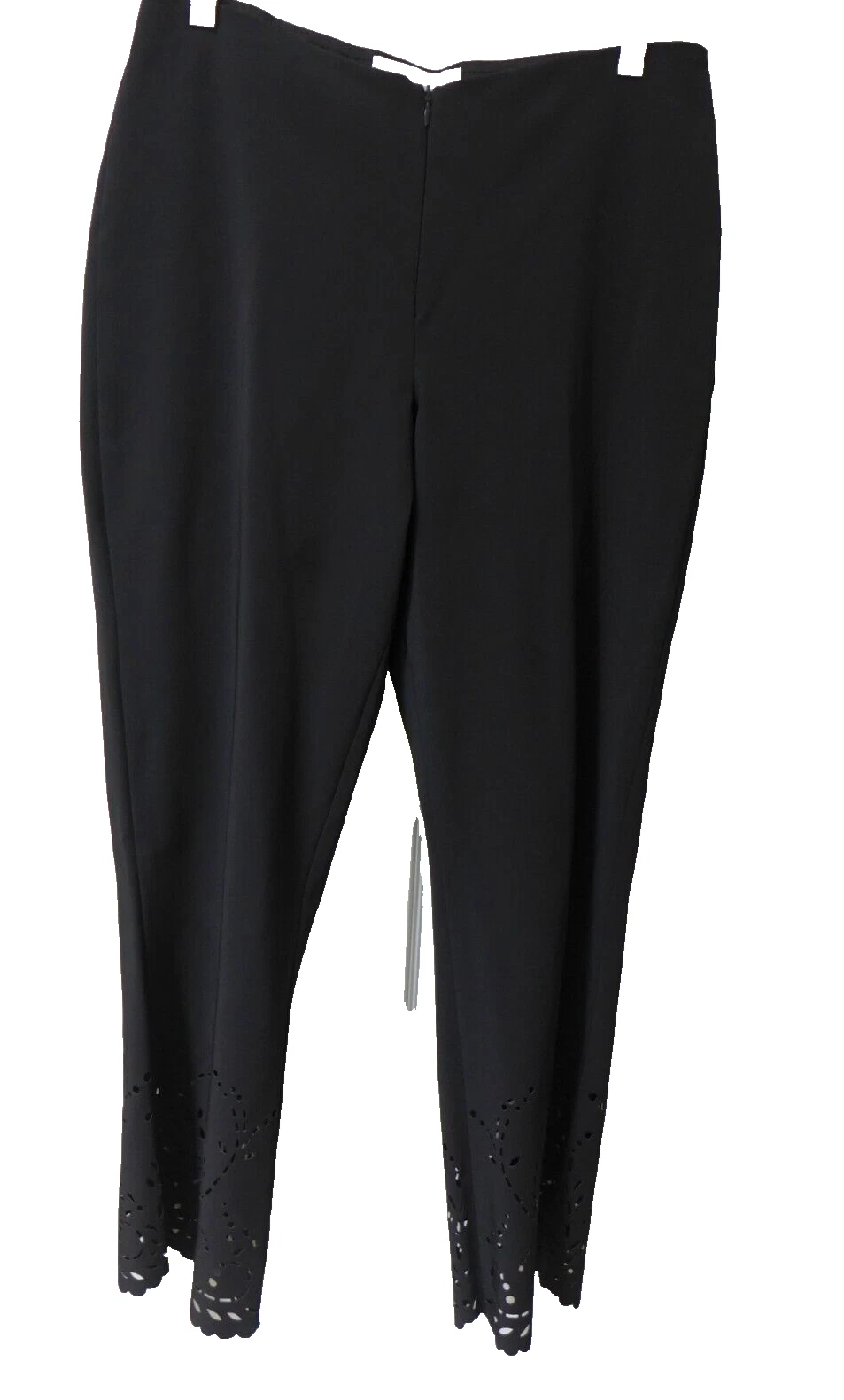 Equestrian Designs Santa Barbara Ca Black Laser Cut Lace Capris Pants 8 NEW