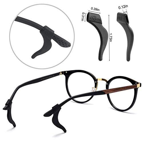 Benvo 12 Pairs Eyeglasses Retainers Silicone Glasses Temple Holders Anti-slip