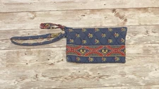 Vera Bradley Wallet Womens Blue Floral Quilted Country Wristlet Vintage