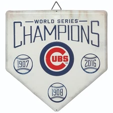 Chicago Cubs Metal Home Plate Sign