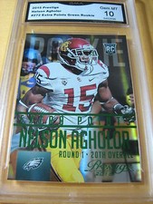 NELSON AGHOLOR EAGLES 2015 PRESTIGE EXTRA POINTS GREEN ROOKIE RC # 272 GRADED 10