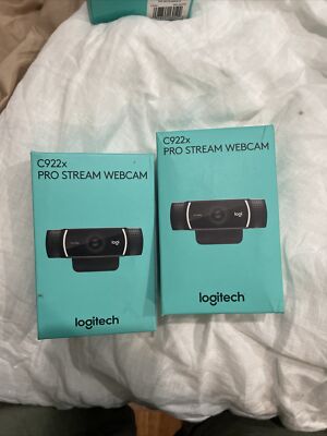New Logitech C922x Pro Stream Webcam   Full 1080p HD Camera, Black ONE WEBCAM