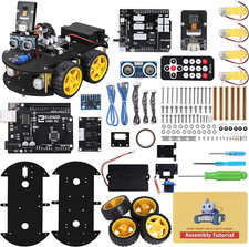 UNO R3 Smart Robot Auto Kit V4 per Arduino Robotica per Bambini Età 8-12 12-16 STEM