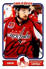 Liam O'Brien - Signed Custom 2.5'' x 3.5'' Washington Capitals Photo Card