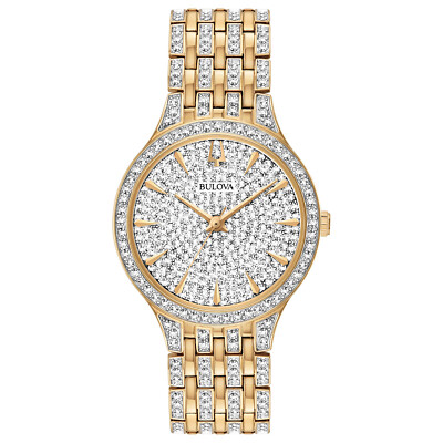 Bulova Phantom Women's Quartz Crystal Accent Silver Gold Watch