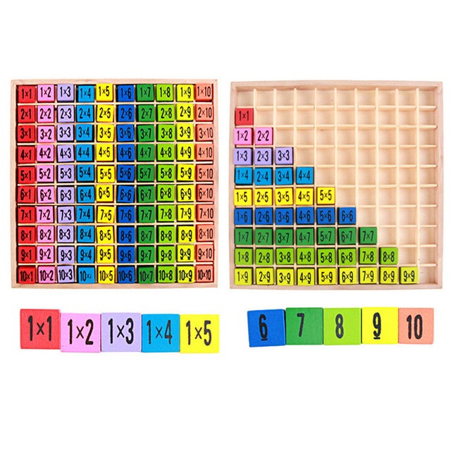 Wooden Multiplication Table Kids Educational Playing Board Puzzles Math Learning | eBay