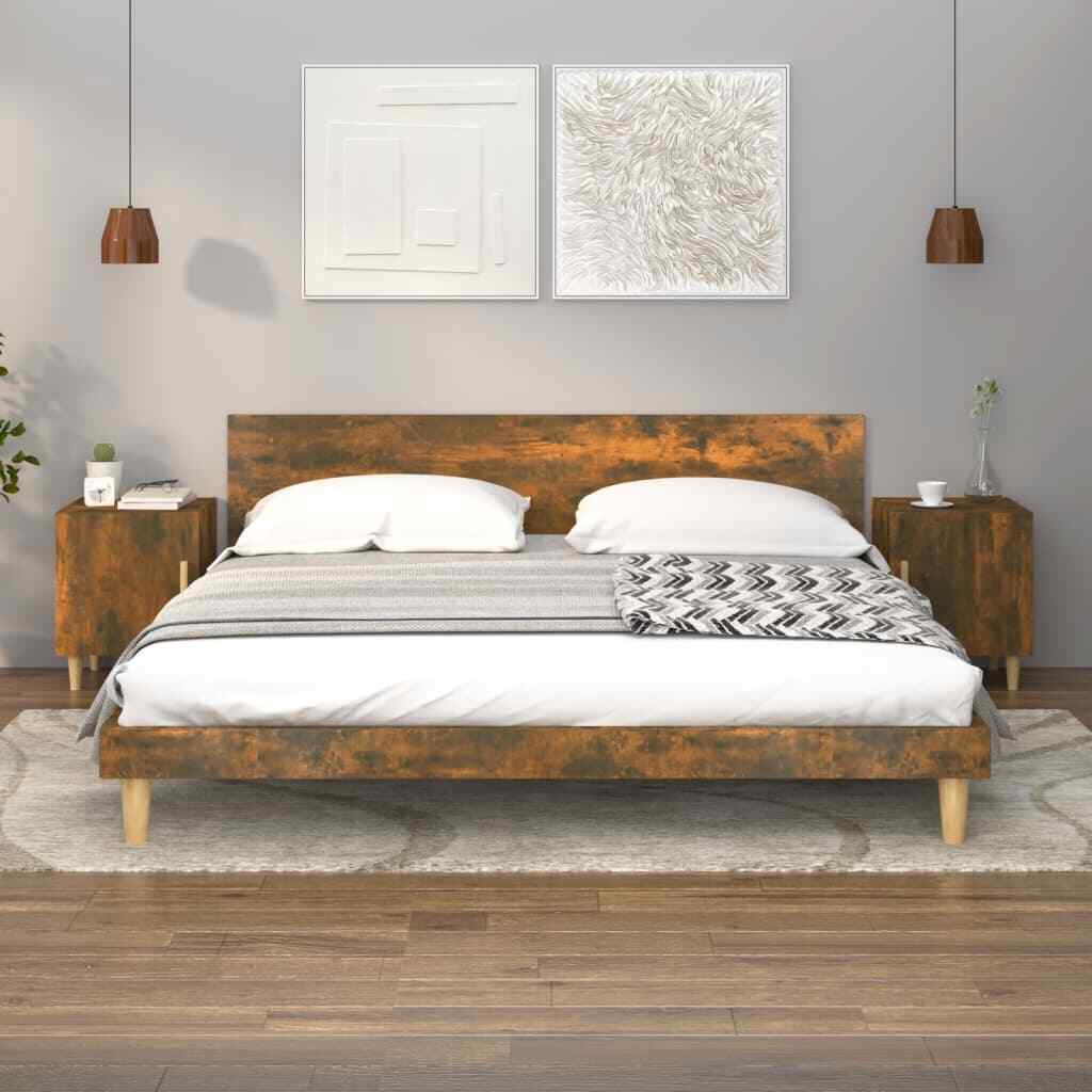 vidaXL Bedside Cabinets 2 pcs Smoked Oak Engineered Wood
