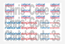 Code 3 Adhesive Vinyl Decal Suit 1/148 N Gauge Buses - National Express logo