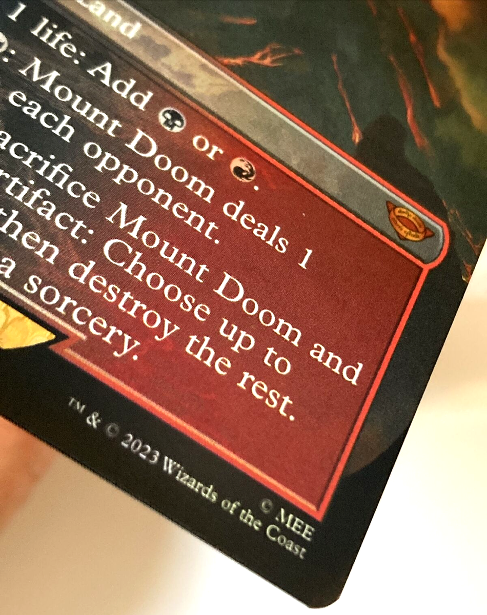 MTG Mount Doom *BORDERLESS FOIL* The Lord of the Rings 343 Pack