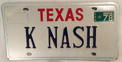 Vanity K NASH license plate Kate John Bricks Foundations Equilibrium Kevin Kim