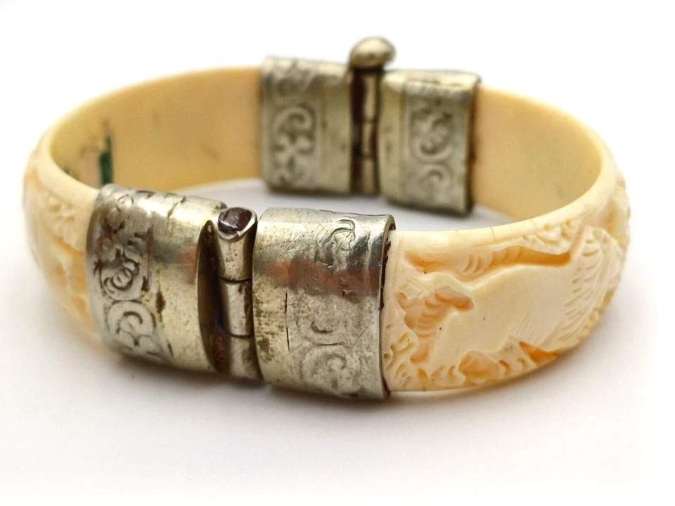 PARURE COLLANA OSSO CON BRACCIALE - ELEFANTI - Immagine 4 di 4