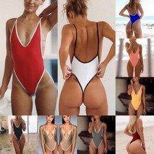 Women One Piece Swimsuit Swimwear Bathing Monokini Push Up Padded Bra Bikini Hot