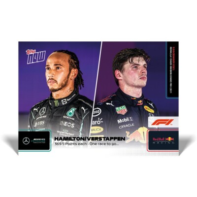 Lewis Hamilton/Max Verstappen - 2021 Topps Now Formula 1 F1 - One race to go #78