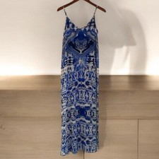 Express Slip Dress Women’s Size Small Maxi Length Blue Adjustable Straps