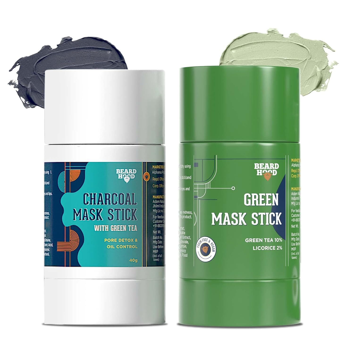 Máscara facial de carbón Stick y té verde máscara de arcilla purificadora Sti...