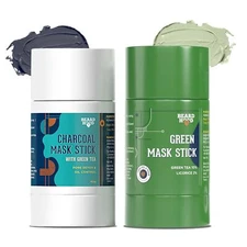 Charcoal Face Mask Stick & Green Tea Purifying Clay Mask Stick Combo Best Price