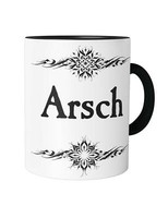 Arsch Tasse Spruch Statement Ansage Frech Geschenk Tribal Tattoo Witzig Fun
