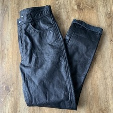Vintage Black Leather Pants Women