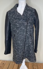 Club Monaco Nwt Women’s Wool Lamb Skin Moto Jacket Size S Black Hg