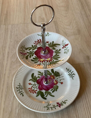 Etagere 2 tlg. Friesische Ostfriesische Rose D. 16,5 - 11,5 cm handgemalt neu