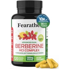 Advanced Dual Berberine HCl Berberine Supplement 1300mg 6/2026