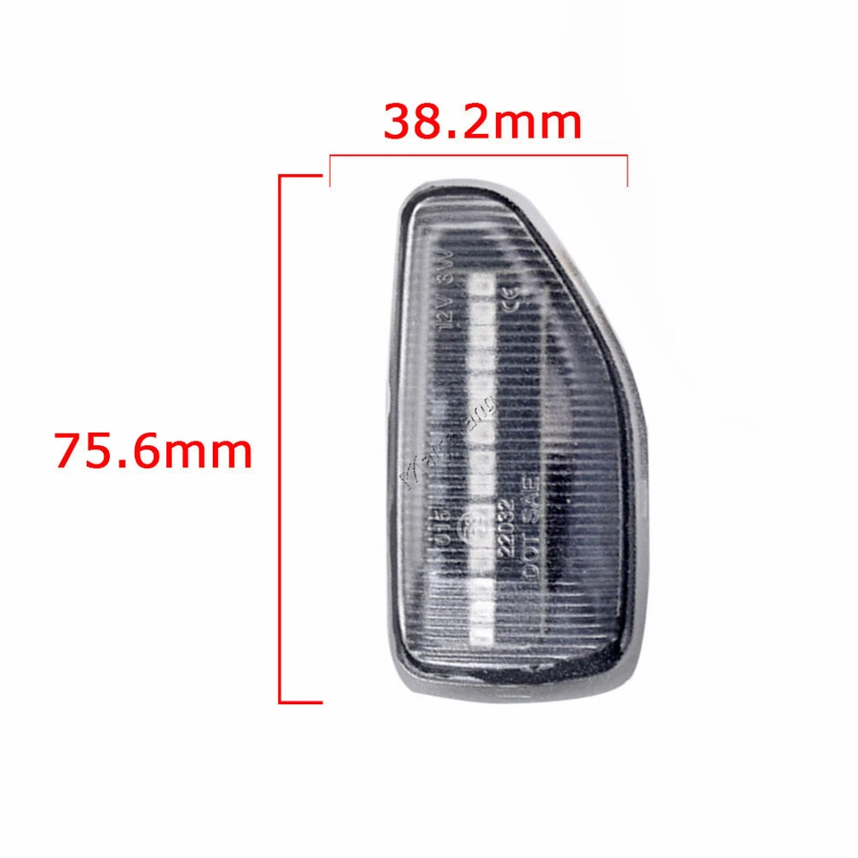 For Dacia Renault Sandero 2014 2015 2016 2017-2020 LED Dynamic Side Marker Light - Image 3 of 4
